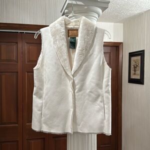 Vintage Lauren White Suede Vest